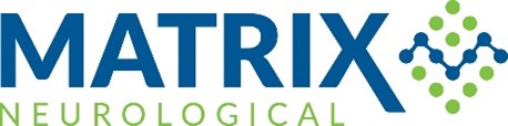 a blue and green logo for Matrix Neurological 